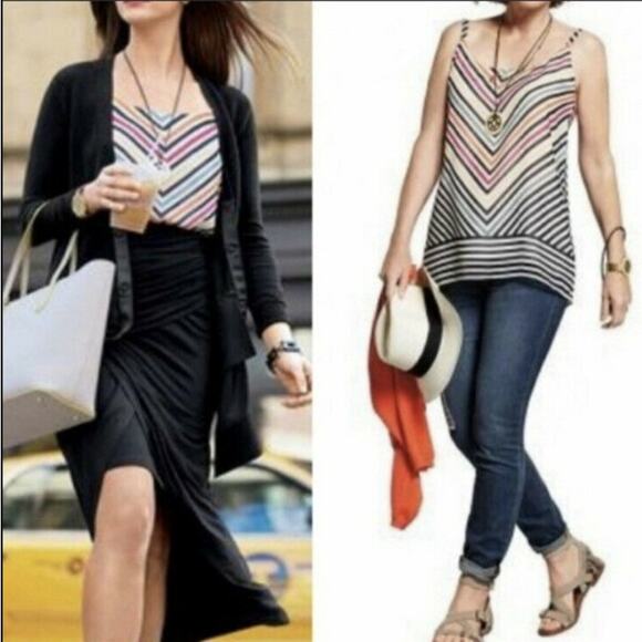 Cabi Multicolor Striped Camisole Blouse Layer Work Office Women's X-Small - Picture 10 of 11